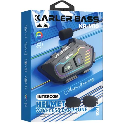  Bluetooth slu&amp;scaron;alica za kacigu KARLER BASS KR-M10 crna Slike