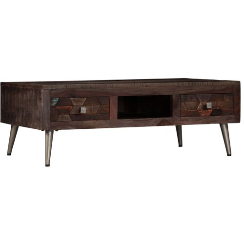 The Living Store Klubska mizica trden predelan les 100x60x35 cm - Klubska Mizica, (21574425) Slike