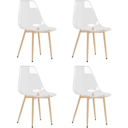 Maison Chic Jedilni stoli - Vzorci stoli 4 kosi transparentni PET A1015, (22032036) Cene