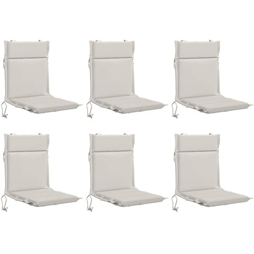  Jastučić za nisku stolicu GEMERT 6 kom. 100% poliester Bijela - Bijela (melange) 110 x 50 x 3 cm 6 Slike
