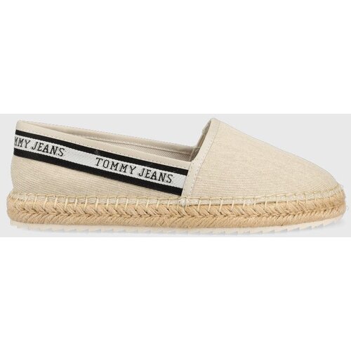 Tommy Jeans Espadrile TJW FLATFORM WEBBING bež barva, EN0EN02362 Slike