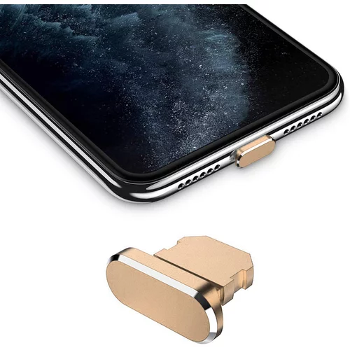 Cadorabo Zaščitni pokrovček, združljiv z Apple iPhone v Gold - Prug za zaščito pred praho, (20621985)
