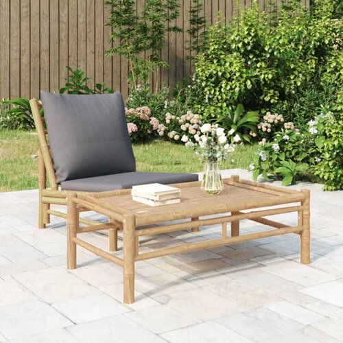 VidaXL Vrtna klubska mizica 100x55x33 cm bambus Slike