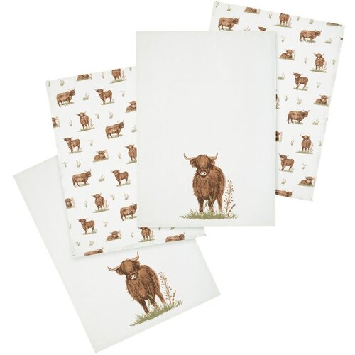 Catherine Lansfield Pamučna kuhinjska krpa 4 kom 50x70 cm Angus Highland Cow – Cijene