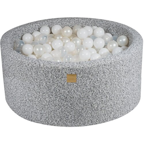 MeowBaby Okrogli penasti bazeni ® H40cm Spona Mottled Grey 300 kroglic Bela/Biser Bela/Prozorna, (20734370) Cene