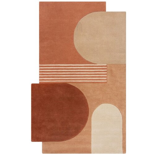 Flair Rugs Ručno rađen vunen tepih boje terakote 200x290 cm Lozenge Terracotta – Cijene