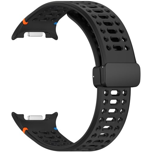 INF Združljivost s Samsung Watch 8/8 Classic: Magnetni silikonski pa&scaron;ček z luknjami Black, (5000085908) Cene