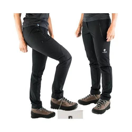  Ženske softshell pohodne hlače, črne - XS