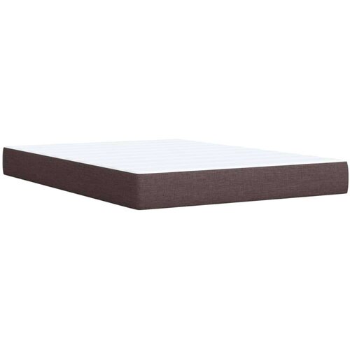 vidaXL Box spring postelja z vzmetnico temno rjav 140x190 cm blago, (21321438) Cene
