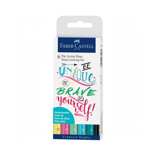 Faber-Castell set flomastera za crtanje pitt art pen lettering 6/1 267116 Cene