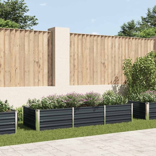  Povi&scaron;ena vrtna gredica antracit 240x80x45 cm pocinčani čelik Cijene