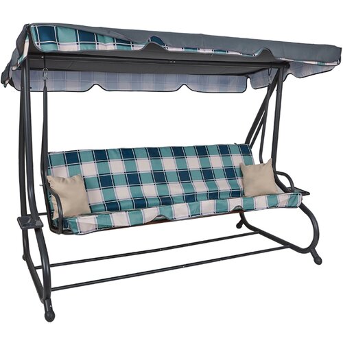 Aga vrtna ljuljačka 2 u 1 GRANDLUX MR4211SquareGreen - zelena/karirano Slike