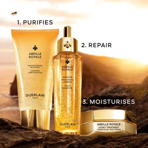 Guerlain Abeille Royale Honey Treatment Rich Cream hranilna krema proti gubam z učvrstitvenim učinkom 50 ml Slike