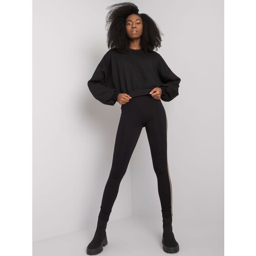 RUE PARIS Leggings-RV-LG-7373.94P-black Cene