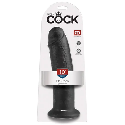 King Cock 10 - veliki dildo (25 cm) - crni