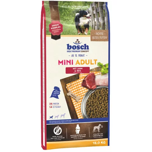 Bosch Varčno pakiranje 2 x veliko pakiranje - Adult Mini jagnjetina & riž (2 x 15 kg) - brezplačna dostava