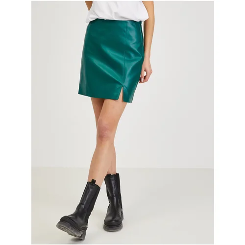 Orsay Green Women's Leatherette Skirt - Ladies