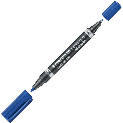 Marker permanentni obostrani 0,6 i 1,5mm lumocolor staedtler 348-3 plavi Cijene