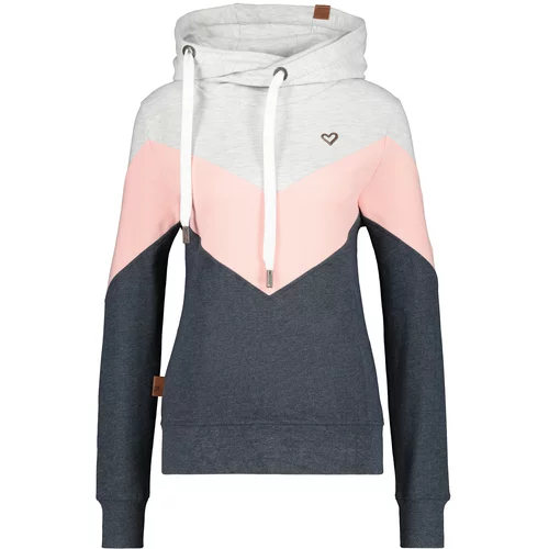 ALIFE AND KICKIN Sweater majica 'Stella' antracit siva / svijetlosiva / pastelno roza / bijela