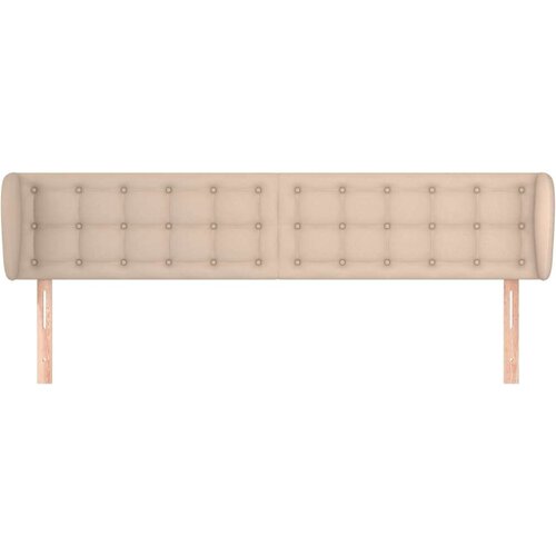  Uzglavlje s u&amp;scaron;ima boja cappuccina 183x23x78/88 cm umjetna koža Slike