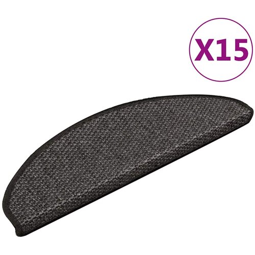  Samoljepljivi otirači za stepenice 15 kom 65x21x4 cm antracit Slike