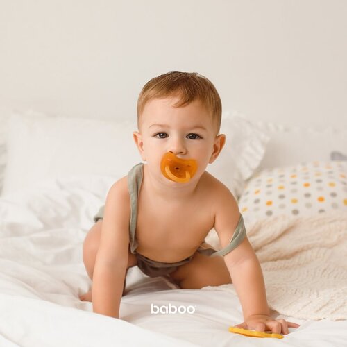 Baboo Soothers Round Latex duda 0m+ 1 kos Slike