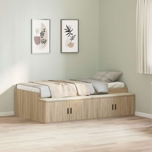  Okvir za krevet s pohranom Sonoma hrast 90x200 cm Cene
