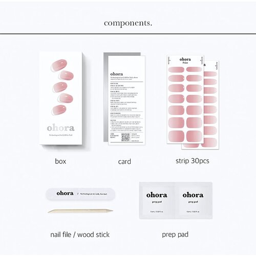 OHORA Gel Nail Sticker N Milk Rose Naljepnice za nokte nijansa ND-173 1 kom Slike
