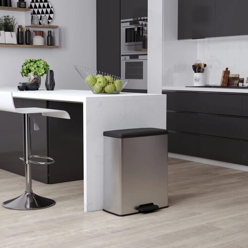 Curver Smetnjak s pedalom Deco 65 L srebrn Cene
