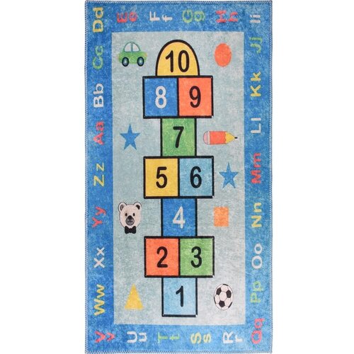 Vitaus Plavi periv dječji tepih za igru 120x180 cm Hopscotch Blue – Cijene