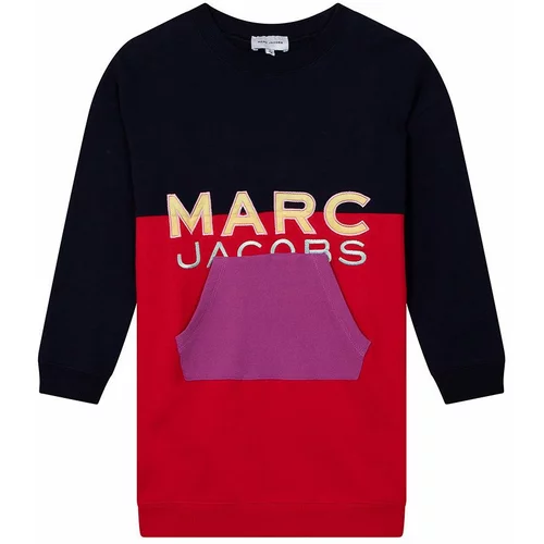Marc Jacobs Otroška bombažna obleka rdeča barva,