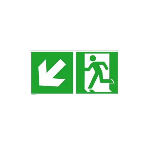 Signal rute za izbjegavanje aluminij Izlaz u nuždi lijevo, smjer lijevo dolje SafetyMarking 15.3045 (&Scaron; x V) 400 mm x 20 Cijene