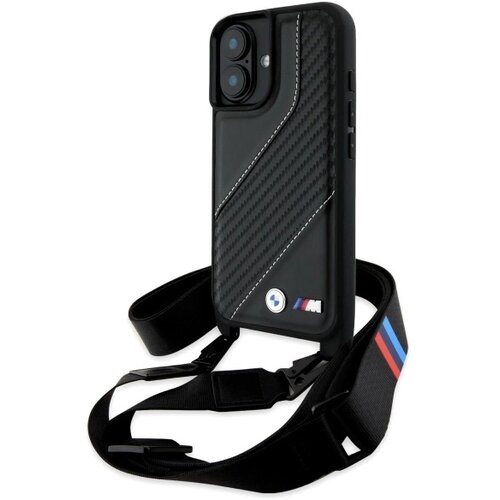 BMW M EDITION CARBON STRIPE & STRAP CASE ZA IPHONE 16 BLACK CASE COVER, (21898215) Cene