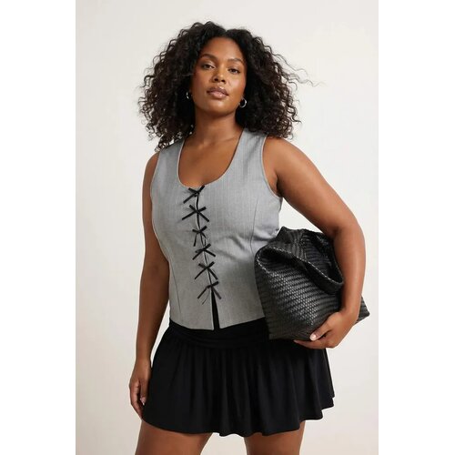 Trendyol ženska bluza Tbbss26Af00098, siva Cene