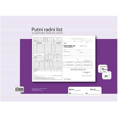  OBRAZAC F-26/NCR PUTNI RADNI LIST ZA TERETNO MOTORNO VOZILO FOKUS Cene