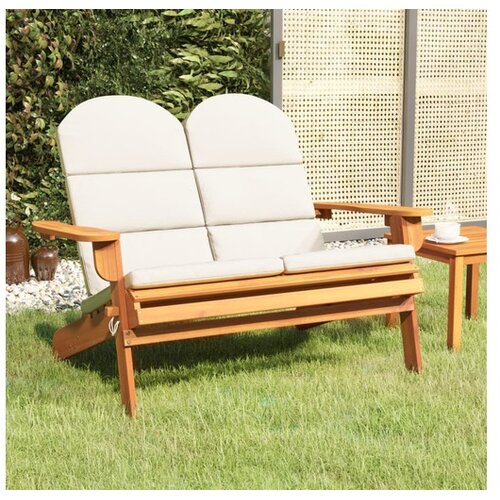  Vrtna klupa Adirondack s jastucima 126 cm masivno drvo bagrema Cene