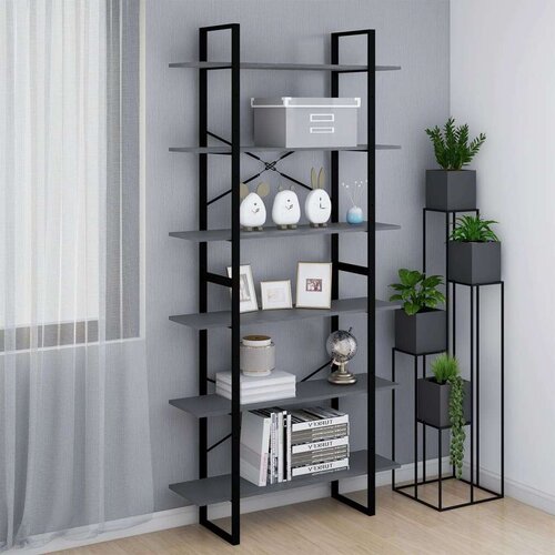 vidaXL Visoki ormarić sivi 100 x 30 x 210 cm od masivne borovine Cene