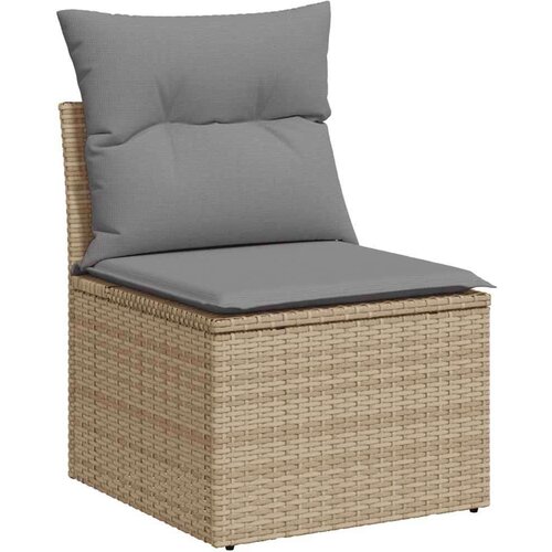 vidaXL 6-dijelni set vrtnih sofa s jastucima bež od poliratana bagrem Cene