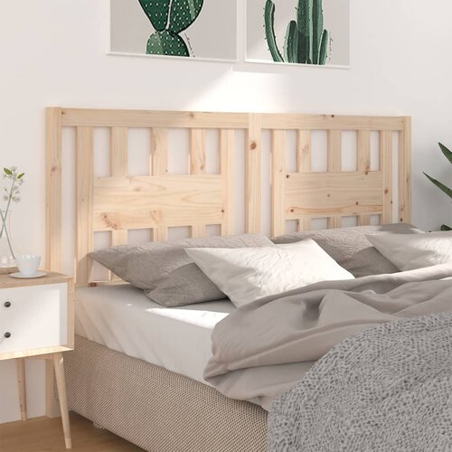 VidaXL Uzglavlje 126 x 4 x 100 cm od masivne borovine Slike