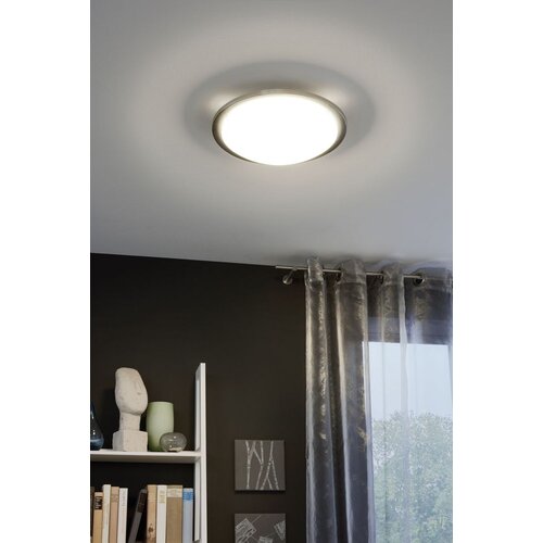 Eglo led planet plafonjera/1, led, 11w, 950lm, prečnik 290, nikl-mat/bela Slike