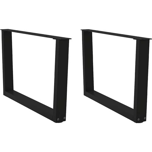vidaXL noge jedilne mize v-oblika 2 kosa črna 70x(42-43,3) cm jeklo Cene