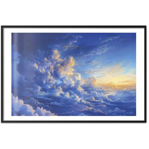  Plakat When the Sky Becomes Canvas: A Masterpiece of Nature in the Clouds 90x60 Crni okvir s margom Slike
