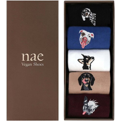 Nae Vegan Shoes Nogavice Doggie Sock Pack5 Modra Slike