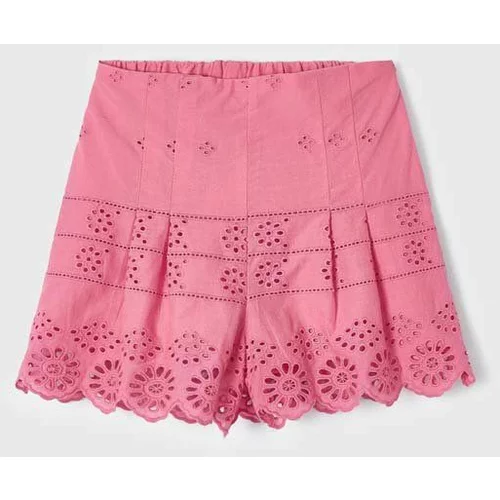 Mayoral Otroške bombažne kratke hlače roza barva