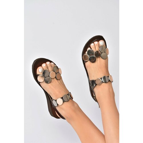 Fox Shoes Women's Brown Genuine Leather Sandals Slike