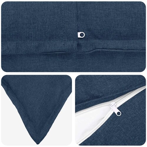  Presvlaka za jastuk 2 kom. HOUTEN Plava 55 x 55 cm Umjetni lan - Plava 55 x 55 cm 2 Slike