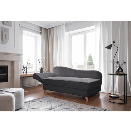 Miuform Siv ležalnik iz rebrastega žameta (levi kot) Chic Charlotte &amp;ndash; Slike
