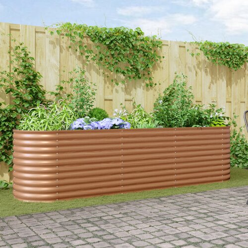 vidaXL Povišeni krevet za sadnju Drveni efekt Metal 320 X 80 X 81 cm Cijene