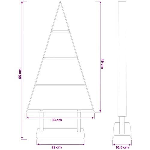  Metalna božićna jelka KUOPIO 60 cm Čelik Zlatno Slike