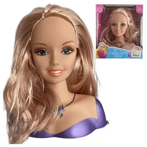 Magic Toys Glava bebe za če&scaron;ljanje sa plavom kosom i sa kopčama za kosu Cijene
